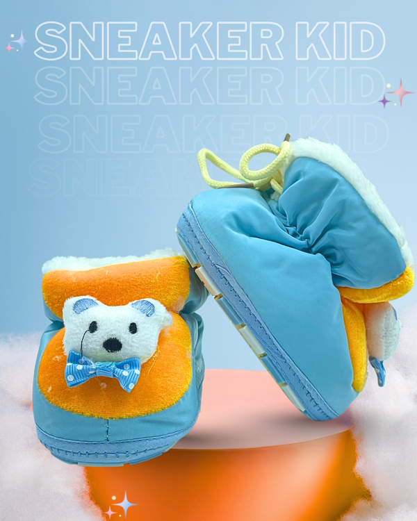 CozyBear Sky Blue Baby Shoes / Booties