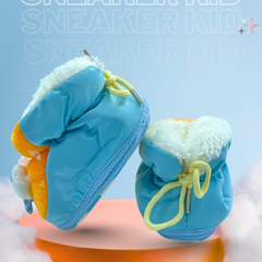 CozyBear Sky Blue Baby Shoes / Booties
