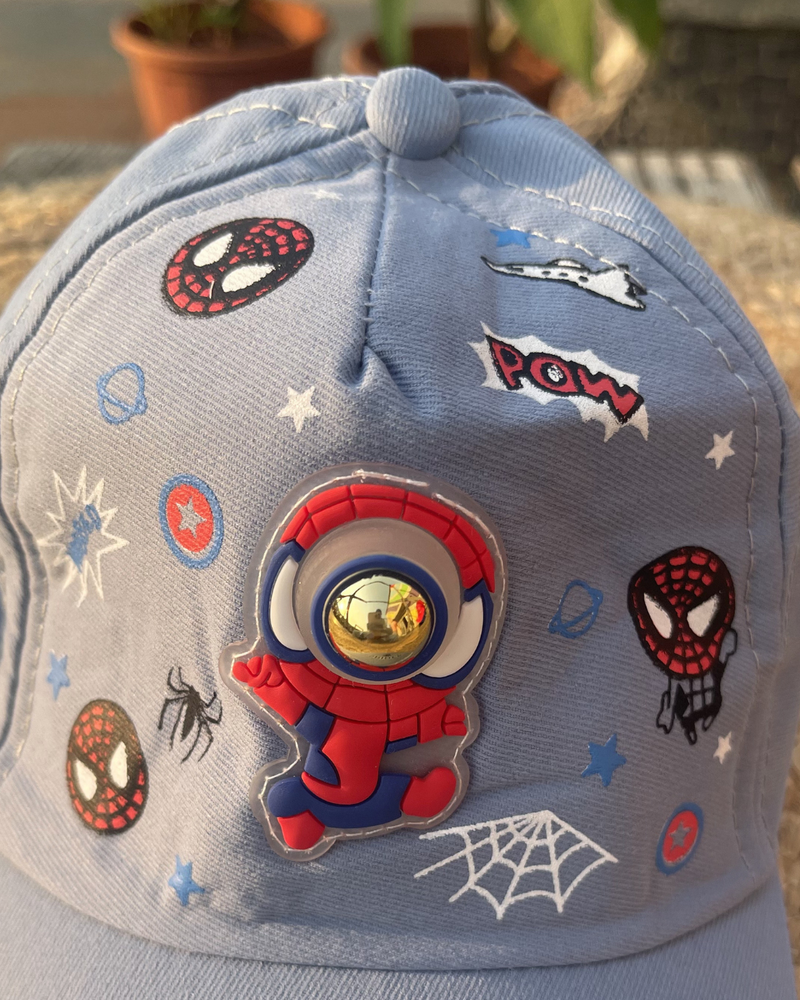Space Grey Star Explorer Baby & Kids Cap