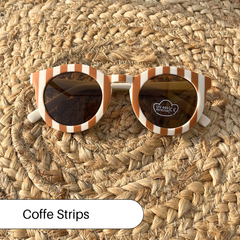 Galaxy Buddy Baby Cap + Coffee Stripes Baby Sunglasses Combo 🧢 🕶️