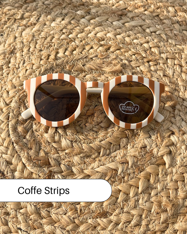 Galaxy Buddy Baby Cap + Coffee Stripes Baby Sunglasses Combo 🧢 🕶️