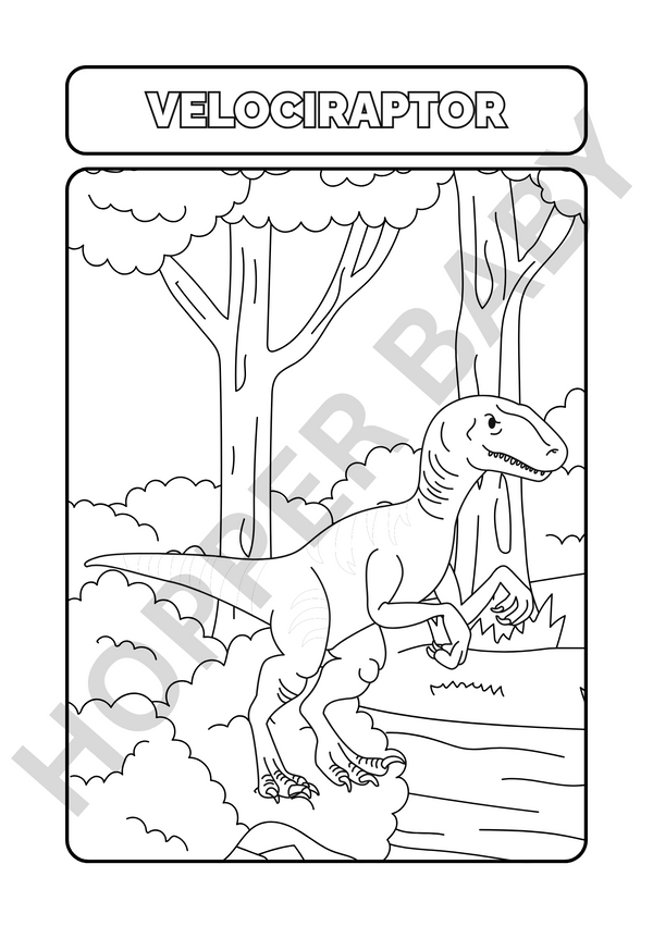 Jurassic Joy – Dino Colouring Page