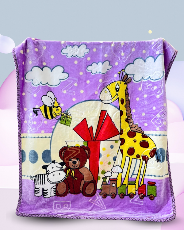 Purple Safari Dreamland Cozy & Soft Premium Baby Blanket (With Bag)