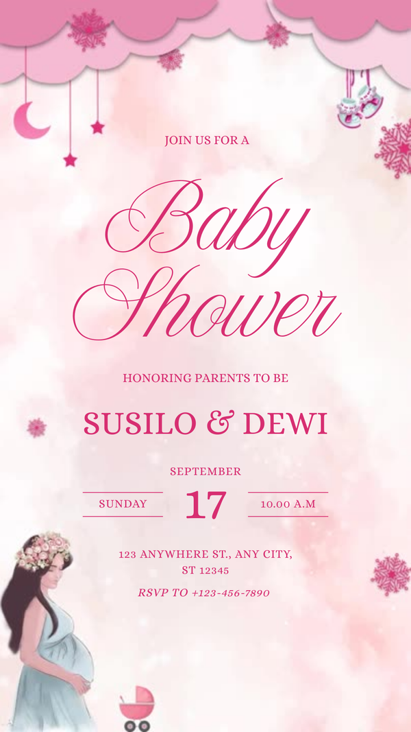 Simple & Sweet Custom Baby Shower Invitations