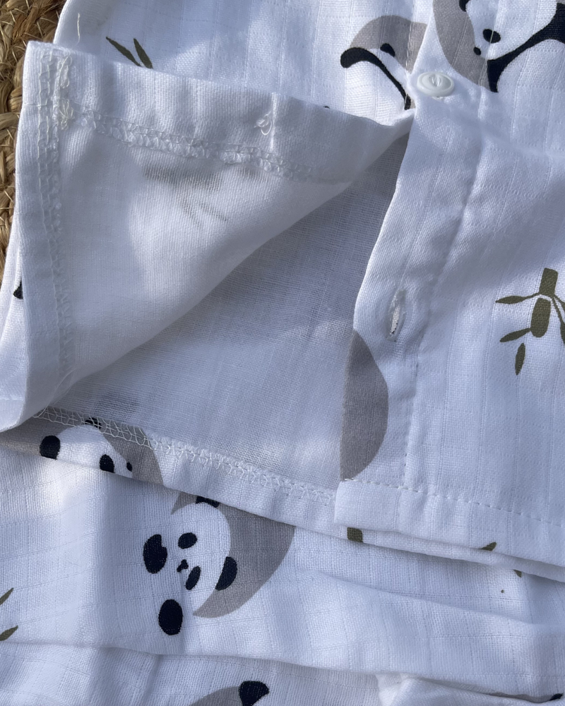 Panda Hug 100% Soft Baby Muslin Outfit Set