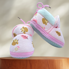 Blush Giraffe Soft Baby Shoes / Booties