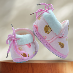 Blush Giraffe Soft Baby Shoes / Booties