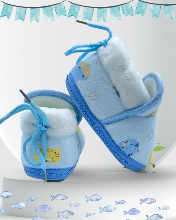 Blue Wild Baby Shoes / Booties