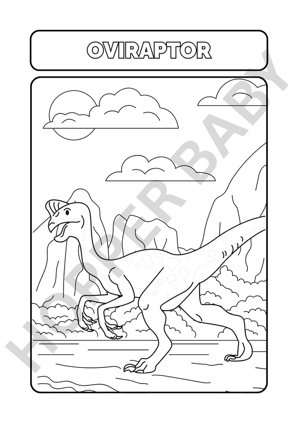 Jurassic Joy – Dino Colouring Page