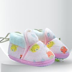 Jungle Lullaby Pink Baby Shoes / Booties