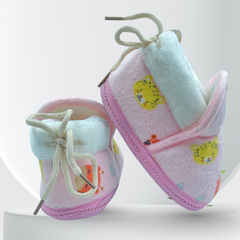 Jungle Lullaby Pink Baby Shoes / Booties