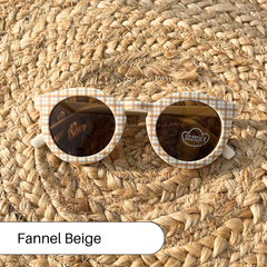 Mini Avenger Cream Baby Cap + Fannel Beige Sunglasses Combo 🧢 🕶️