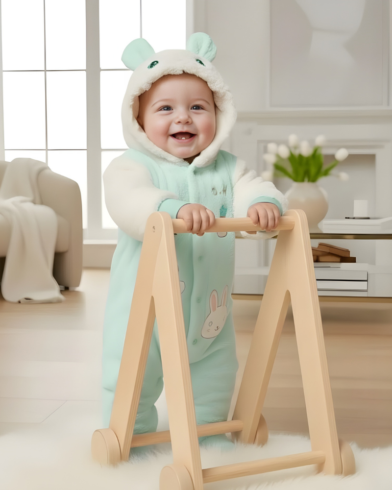 Mint Green Bunny Bloom Summer Baby Romper 🌼