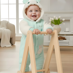 Mint Green Bunny Bloom Summer Baby Romper 🌼