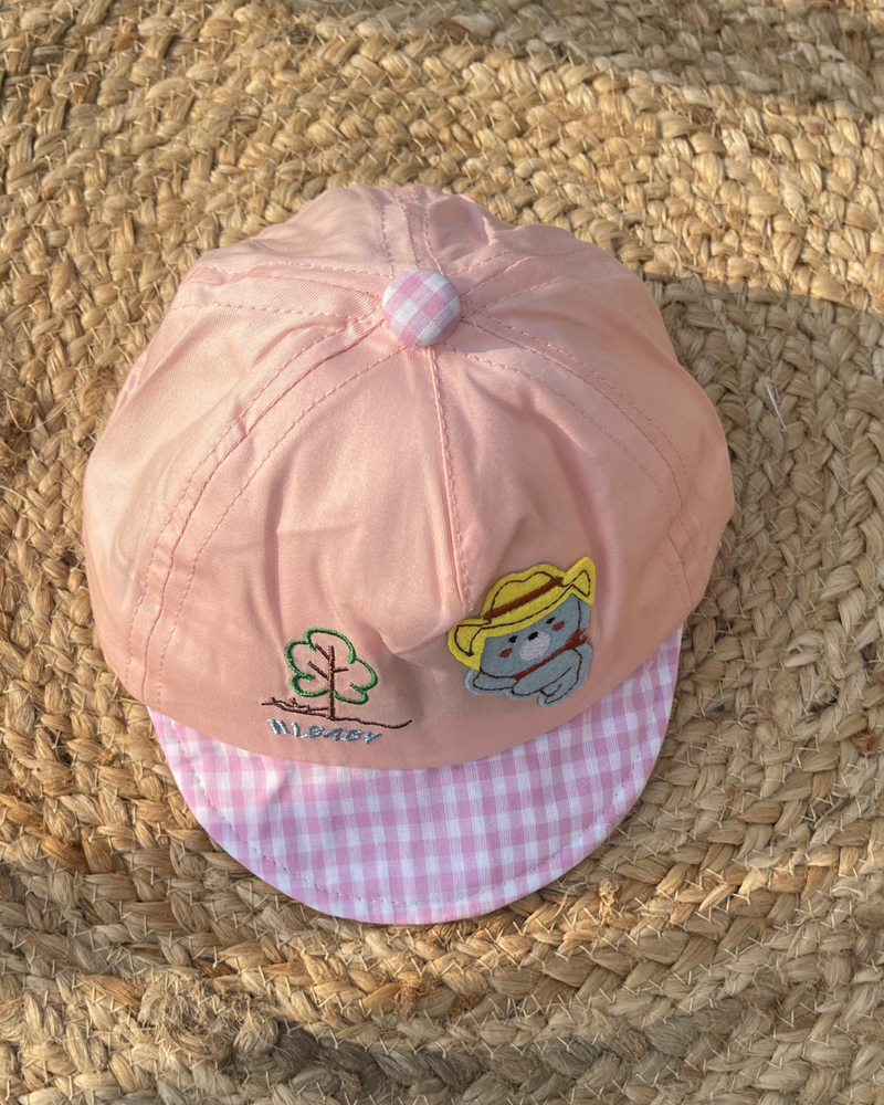 Cubby Bear Summer Checks Newborn Cap  🐻 (0 to 1.5 Years)