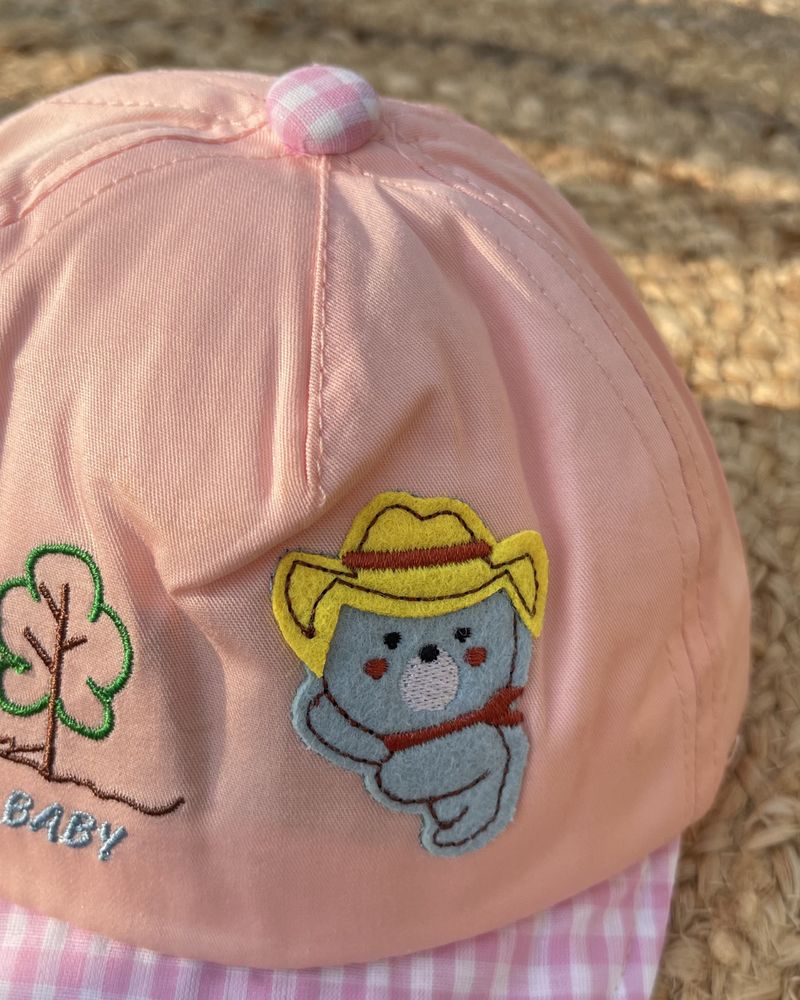Cubby Bear Summer Checks Newborn Cap  🐻 (0 to 1.5 Years)