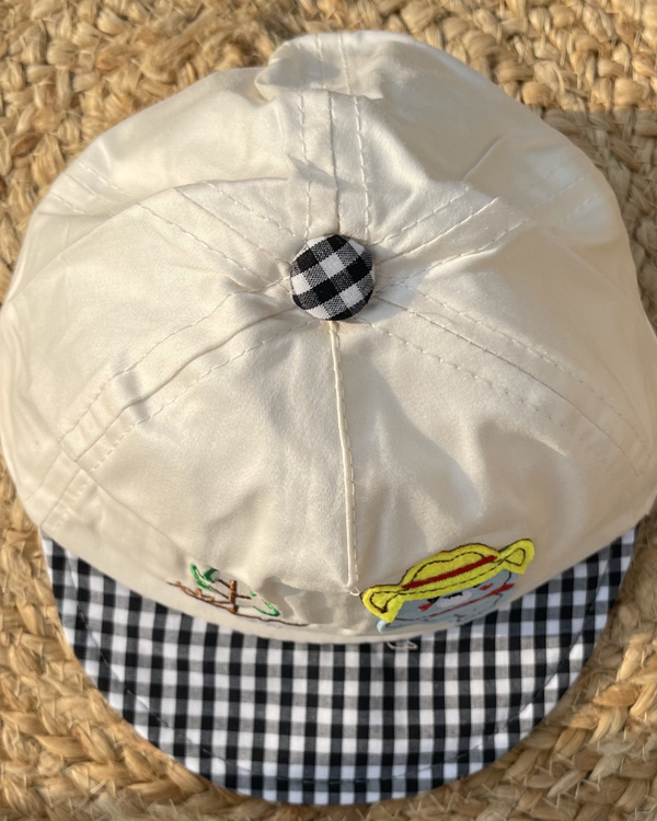 Cubby Bear Summer Checks Newborn Cap  🐻 (0 to 2 Years)