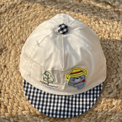 Cubby Bear Summer Checks Newborn Cap  🐻 (0 to 1.5 Years)
