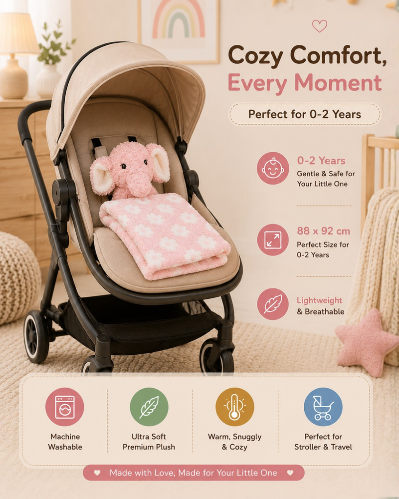 3 in 1 Cloud Cuddle Sheep Pillow Toy With Blanket ☁️🤍