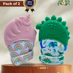 Twirly Tortoise & Dreamy Unicorn Chewy Hand Gloves Teether