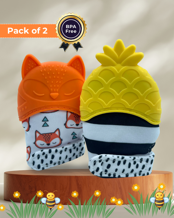 Pineapple Pop & Fox Hop Hand Gloves Chewy Teether
