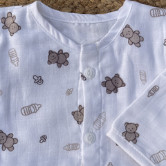 Teddy Brown 100% Soft Baby Muslin Outfit Set