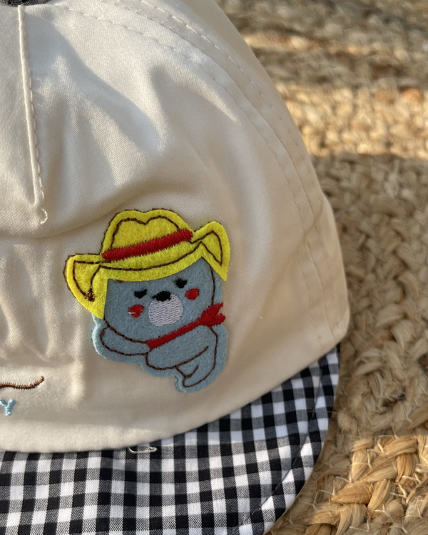Cubby Bear Summer Checks Newborn Cap  🐻 (0 to 2 Years)