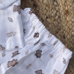 Teddy Brown 100% Soft Baby Muslin Outfit Set
