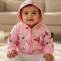 Pink Unicorn Zip Hood Jacket