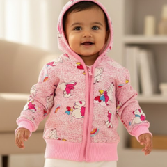 Pink Unicorn Zip Hood Jacket