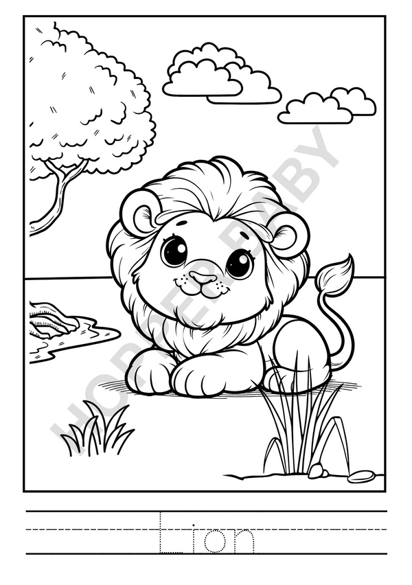 Wild Animal Colouring Book