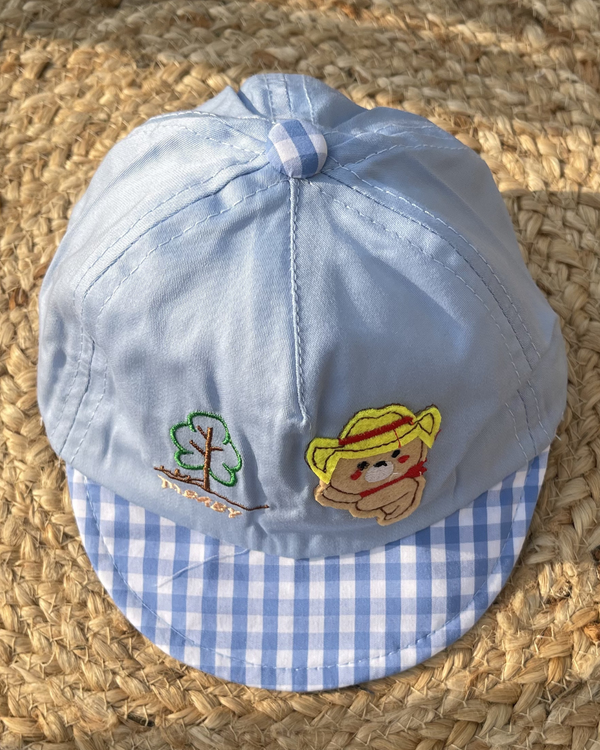 Cubby Bear Summer Checks Newborn Cap  🐻