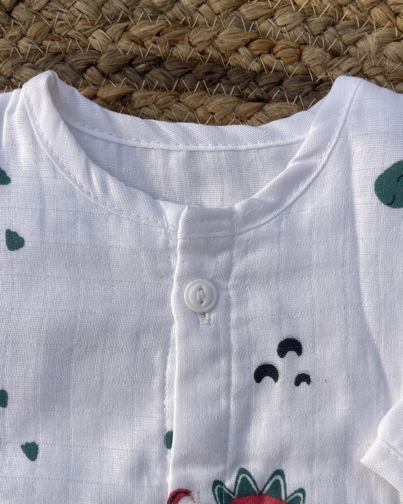 Dino Baby Nest 100% Soft Baby Muslin Outfit Set