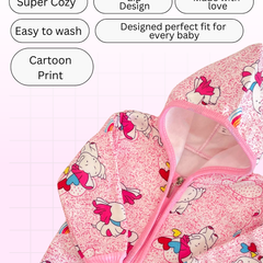 Pink Unicorn Zip Hood Jacket