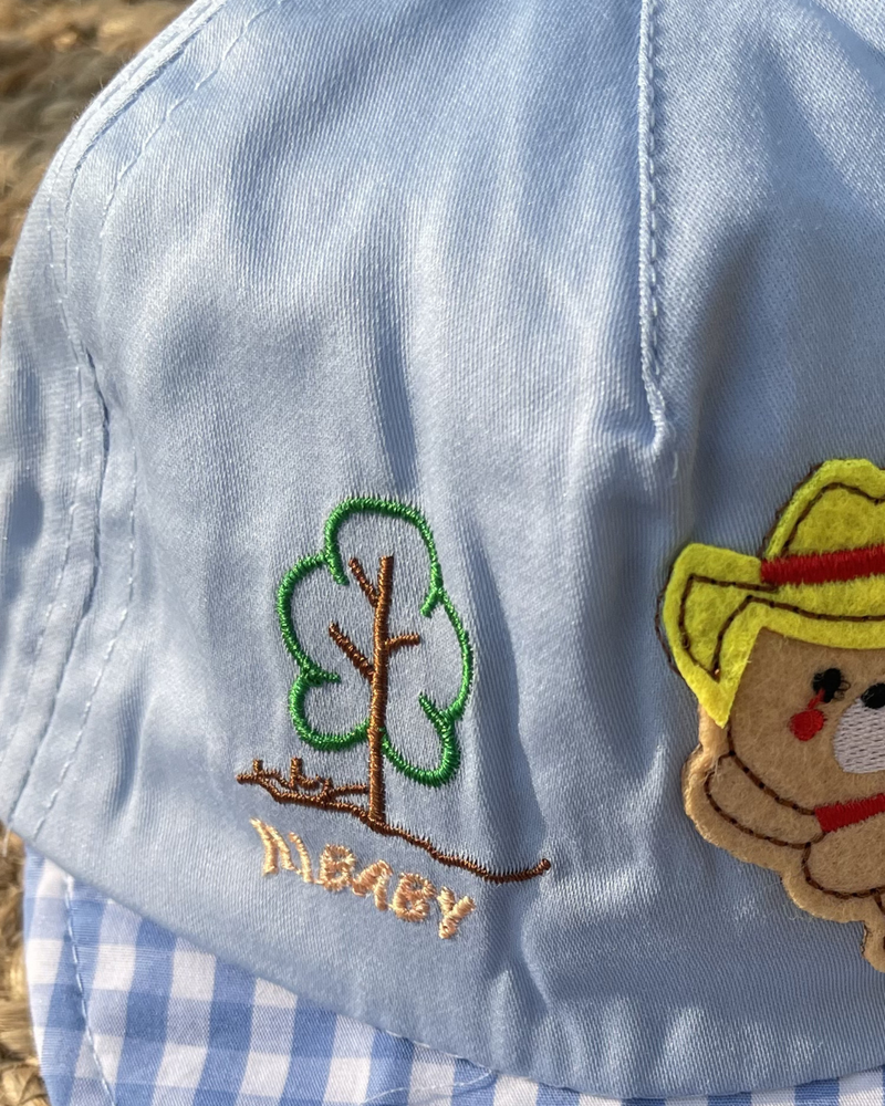 Cubby Bear Summer Checks Newborn Cap  🐻 (0 to 1.5 Years)