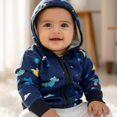 DinoRoar Adventure Hoodie (Navy Dino)