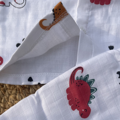 Dino Baby Nest 100% Soft Baby Muslin Outfit Set