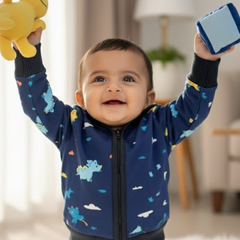 DinoRoar Adventure Hoodie (Navy Dino)