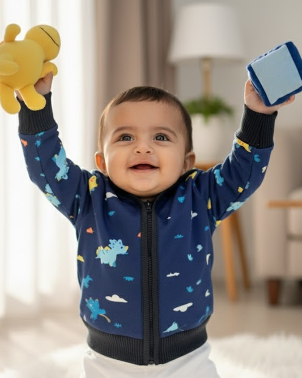 DinoRoar Adventure Hoodie (Navy Dino)