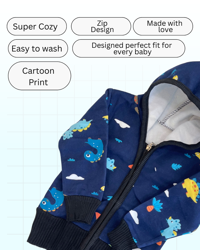 DinoRoar Adventure Hoodie (Navy Dino)