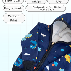 DinoRoar Adventure Hoodie (Navy Dino)