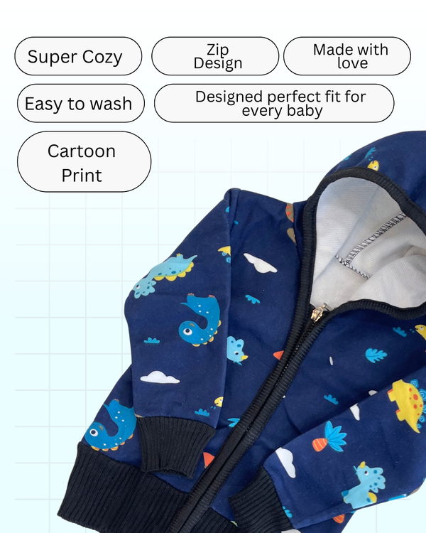 DinoRoar Adventure Hoodie (Navy Dino)