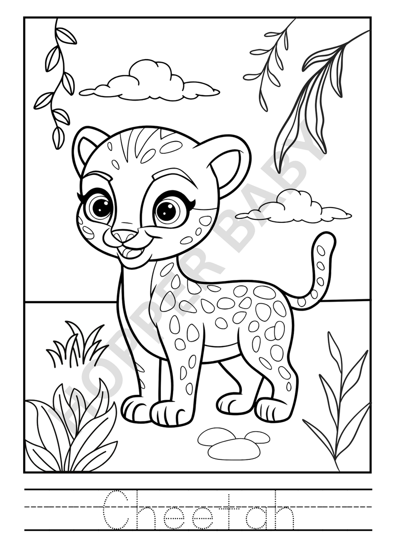 Wild Animal Colouring Book