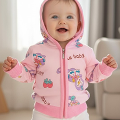 Sweet Treats Pink Zip Hoodie (Light Pink Candy)