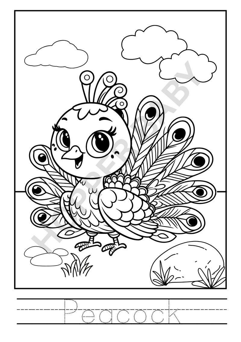 Wild Animal Colouring Book