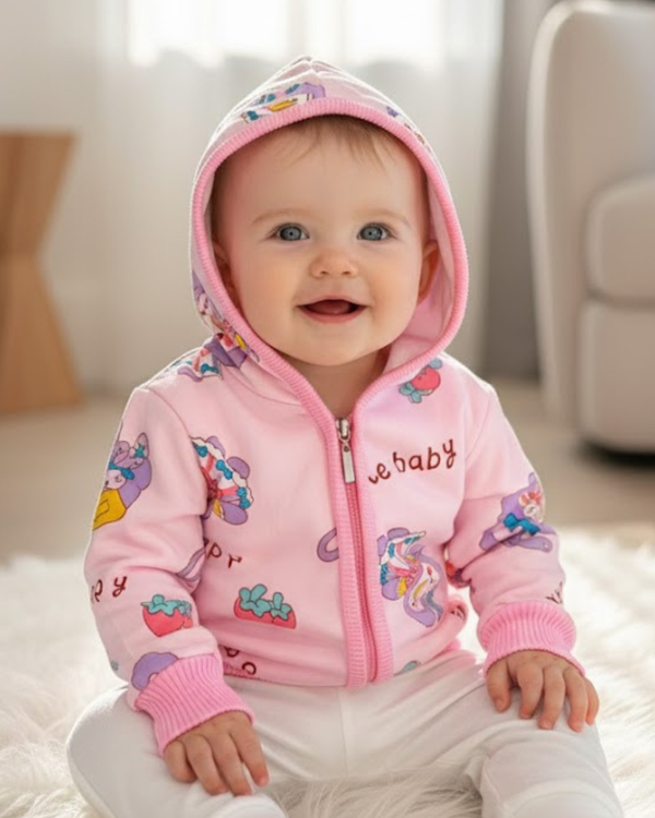 Sweet Treats Pink Zip Hoodie (Light Pink Candy)