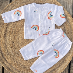 Rainbow Baby 100% Soft Baby Muslin Outfit Set
