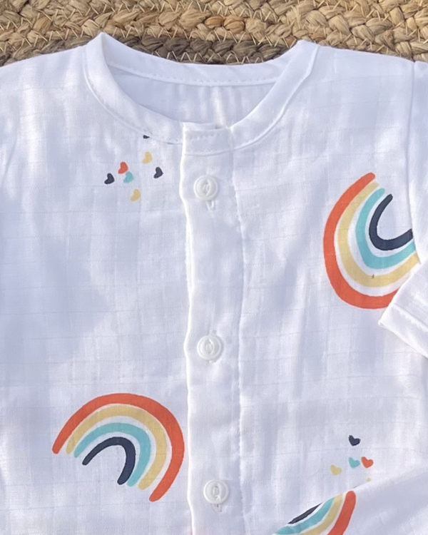 Rainbow Baby 100% Soft Baby Muslin Outfit Set