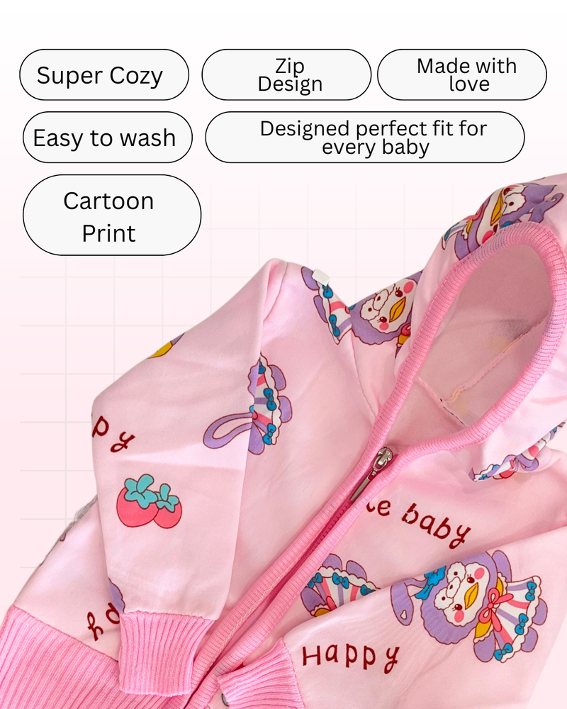 Sweet Treats Pink Zip Hoodie (Light Pink Candy)