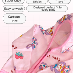 Sweet Treats Pink Zip Hoodie (Light Pink Candy)